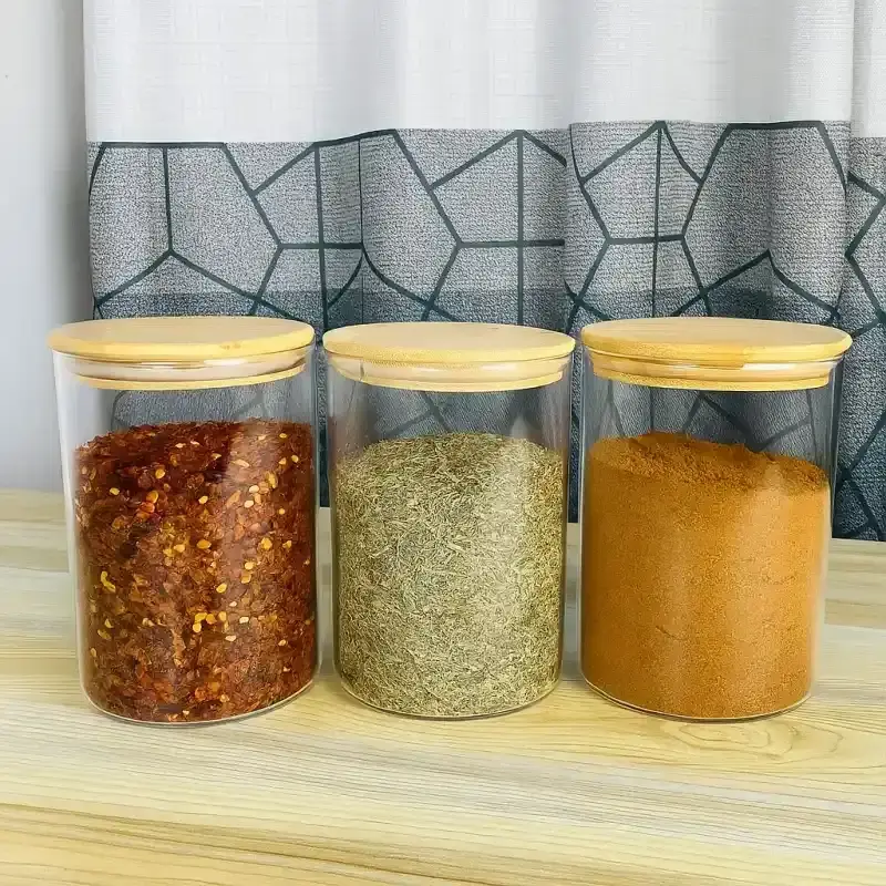 800ml Glass jar Wooden lid (Single) 01341