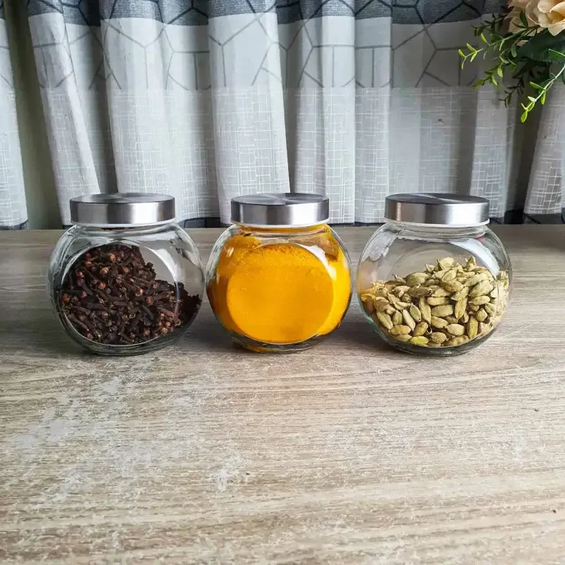 450ml Airtight Glass jar Acylic Lid (Single)01217