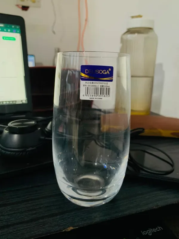 1 Pcs 520ml Transparent Glass 00733
