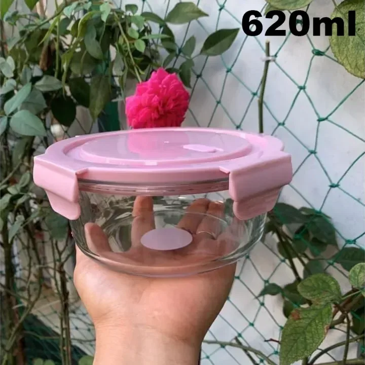 1300ml Round Pink Airtight Bati 01270