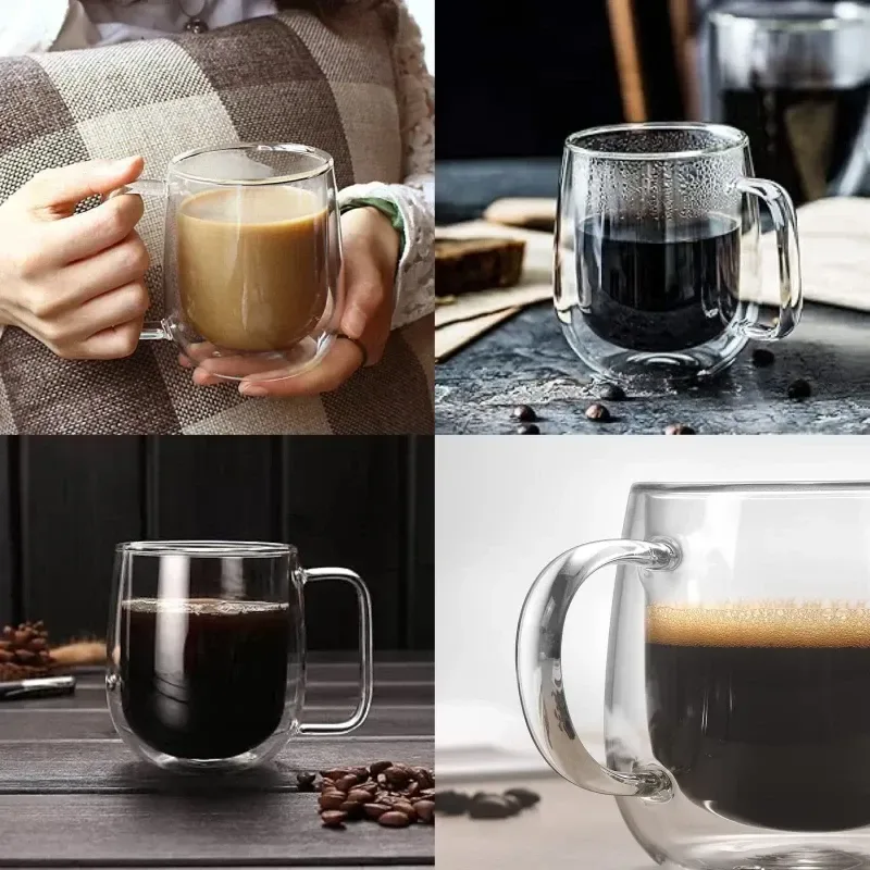 200ml Double Wall Coffee Mug Oval