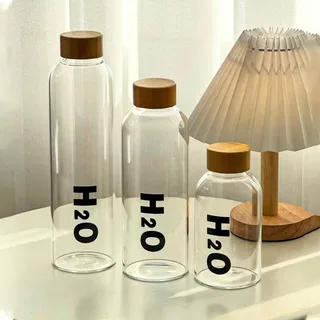 H2O Glass Water Bottle 01442