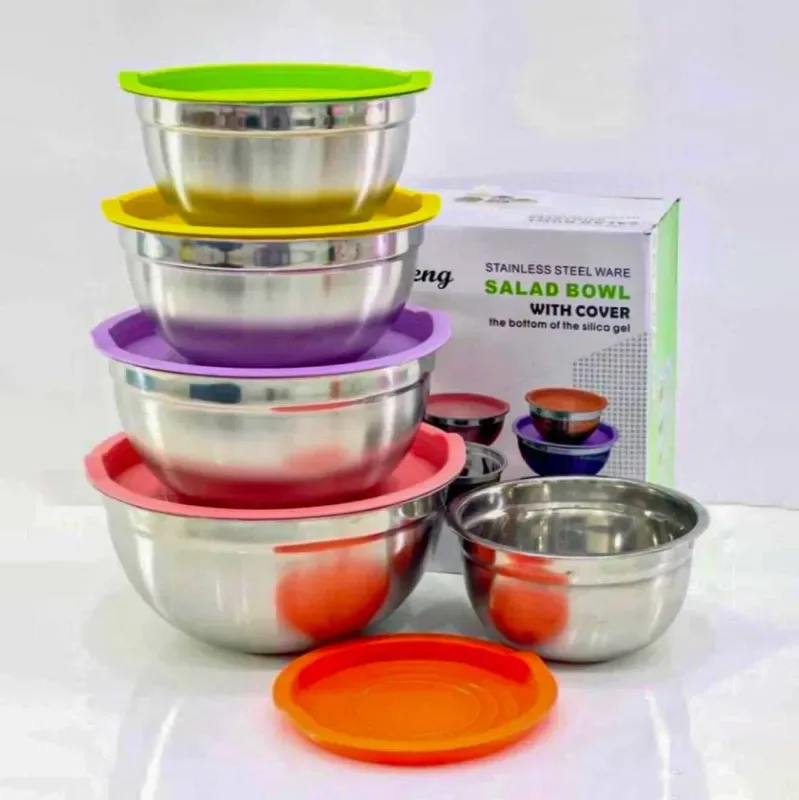 5Pcs Stainless Steel Mixing Bowls 01421