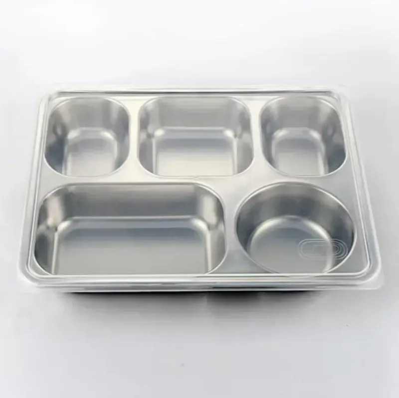5 Part Stainless Steel Divided Plate 01283