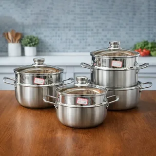 Stainless Steel Steam Glass Lid 00062