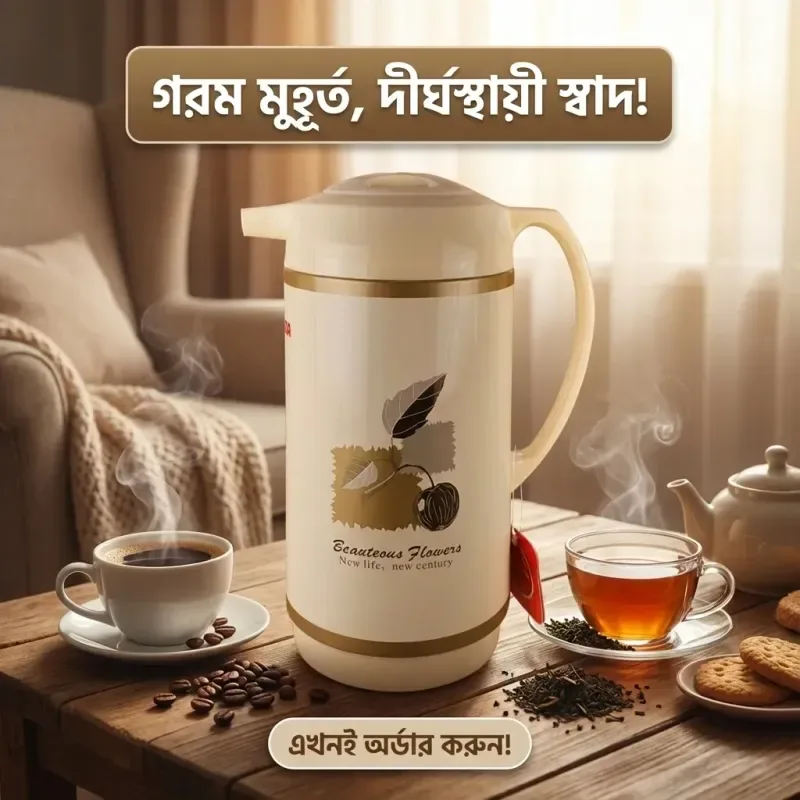 Lion Star Vacuum Flask (White Wodel 2857C) 01542