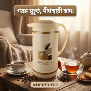 Lion Star Vacuum Flask (White Wodel 2857C) 01542
