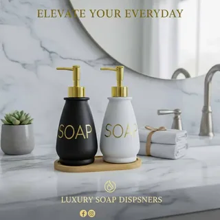 2pcs Soap Dispenser with Tray 01559