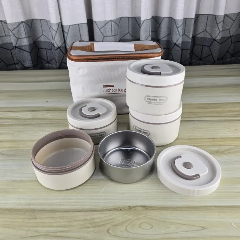 4Pcs Stainless steel Lunch box with bag 00040