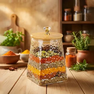 750ml Square Ice Airtight Jar AH 01594