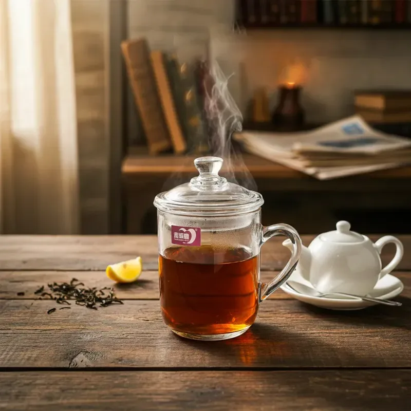 Tea & Coffee Mug With Glass Lid EZ-1014 01607