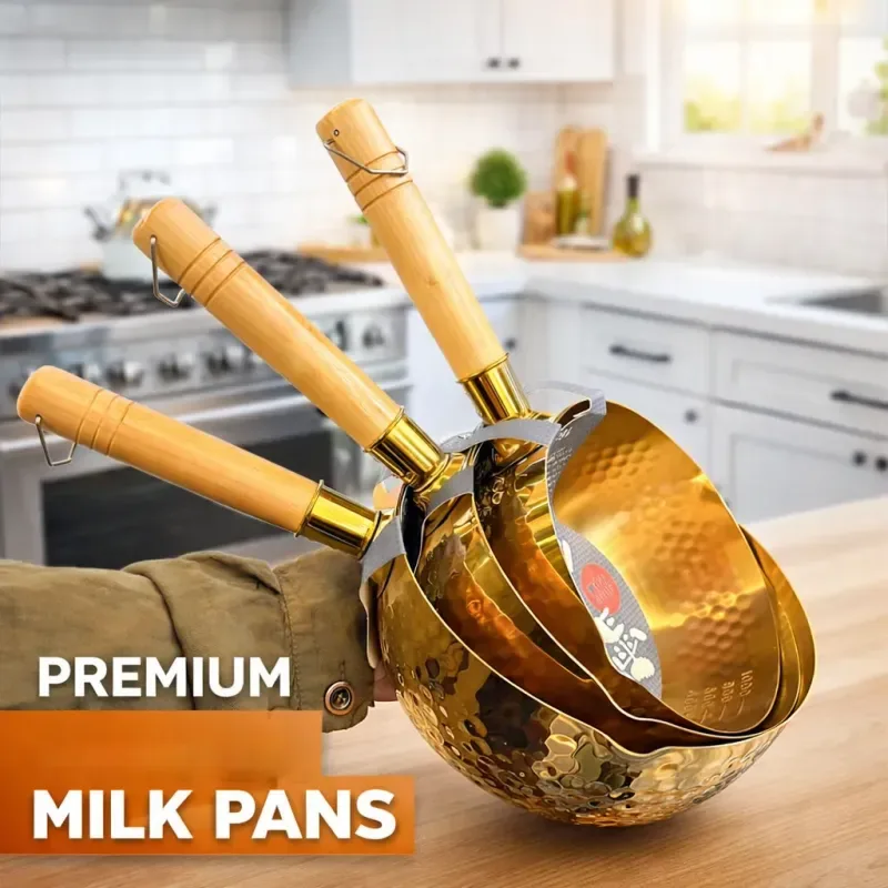 Golden Milkpan Wooden Handle 01631