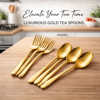 Golden Tea Spoon 01614