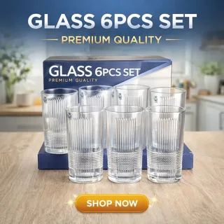 300ml Round Step Glass Set 01637