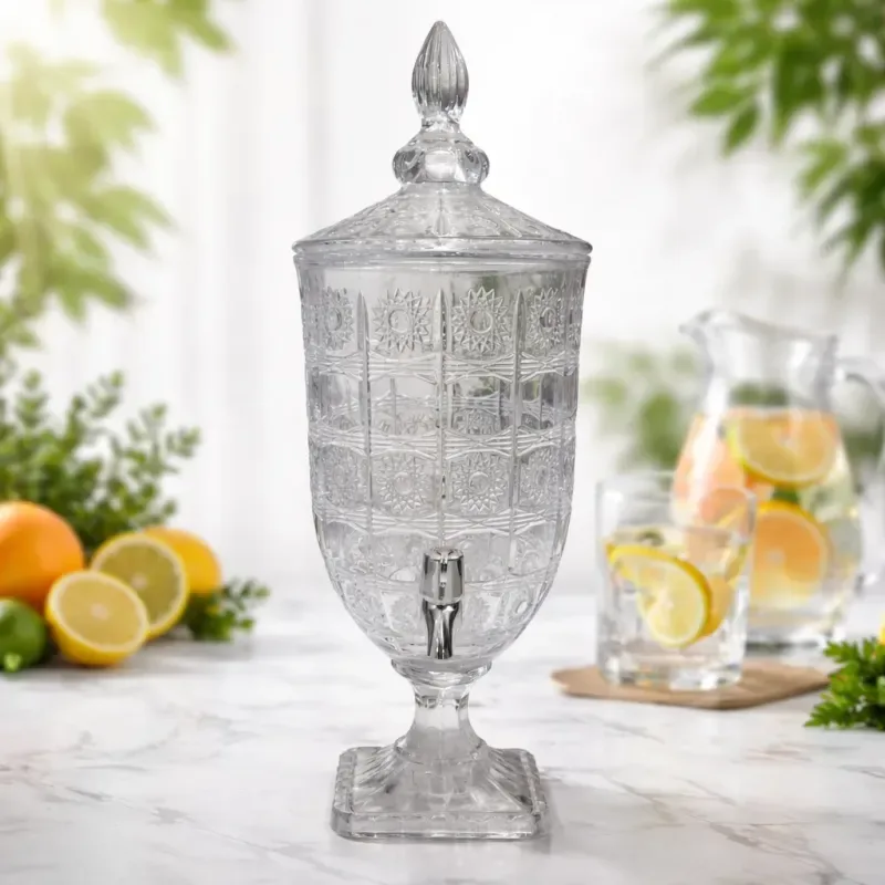 Transparent Glass Juice Dispenser 00259