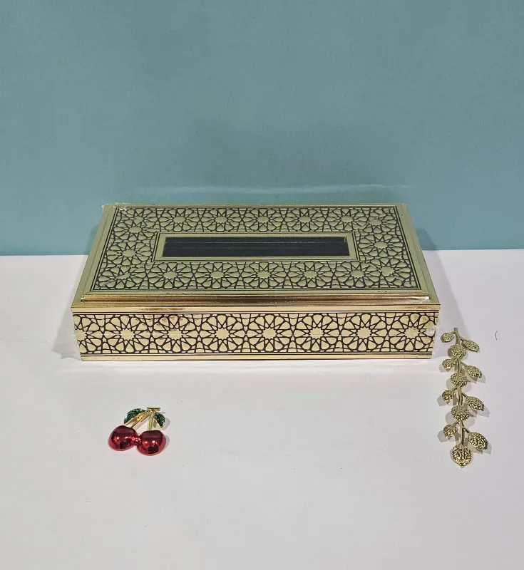 Golden Mosaic Tissue Box 01663