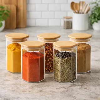Diamond Cut Airtight Jar Set 01669