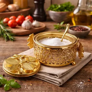 Golden Butterfly Salt Pot 01675
