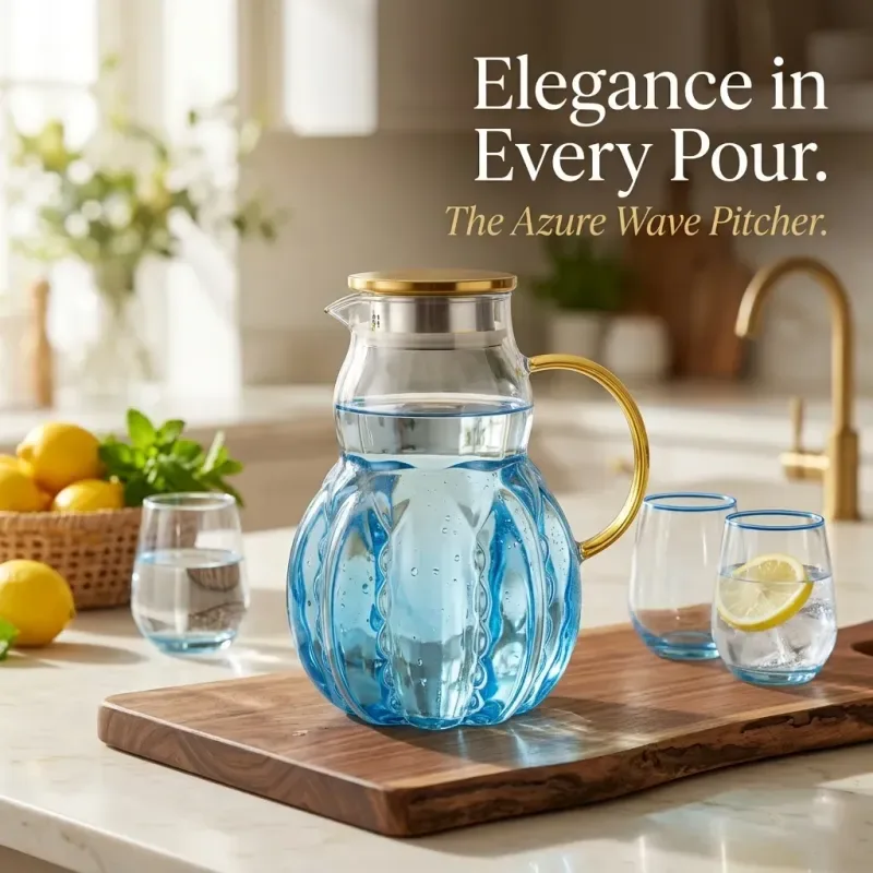 Blue Glass Water Jug Kamranga 01718