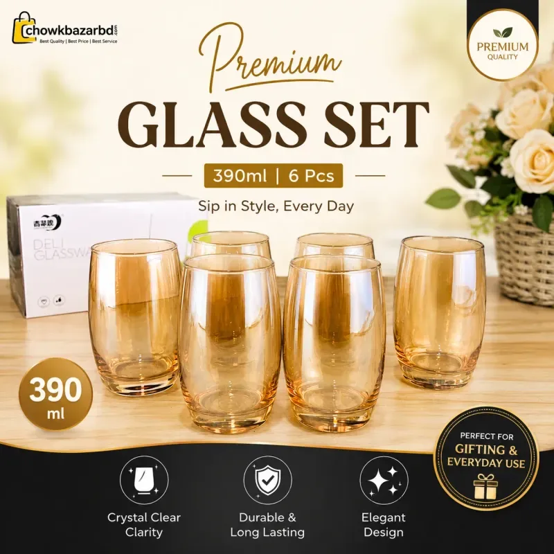 390ml Golden crystal Water Glass ES1140 01427