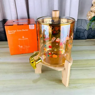 3.6 Liter Mix Fruite Juice Dispenser Wooden Stand 00916