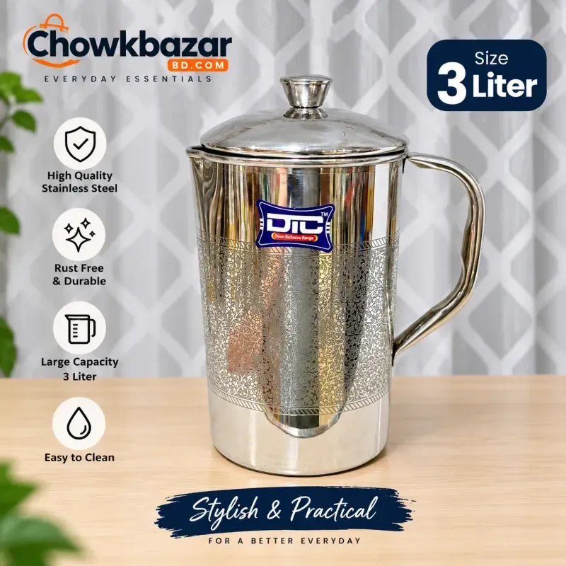 3 Liter Ambose Design Stainless Steel Jug 01835