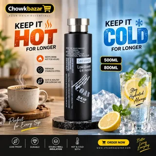 Hot & Cold Stainless Steel Bottle 01364 - Black