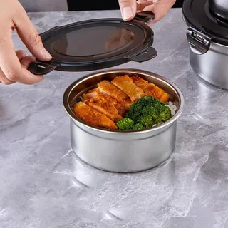 3 Pcs Stainless Steel Preservation Box 00495