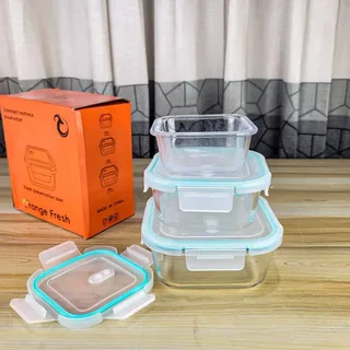 Square Sky Blue Airtight Bati Set 01086