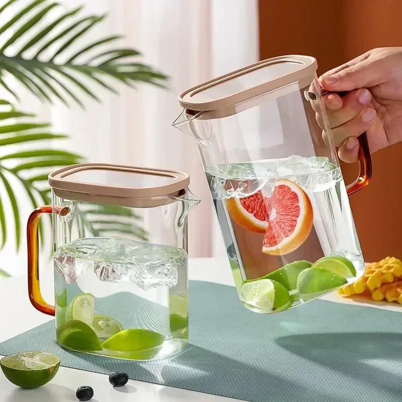 Silicone lid Glass Water Jug GBH125-1 01094