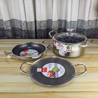 All in 1 Honeycomb Set (Multipan,Saucepan,Tawa)