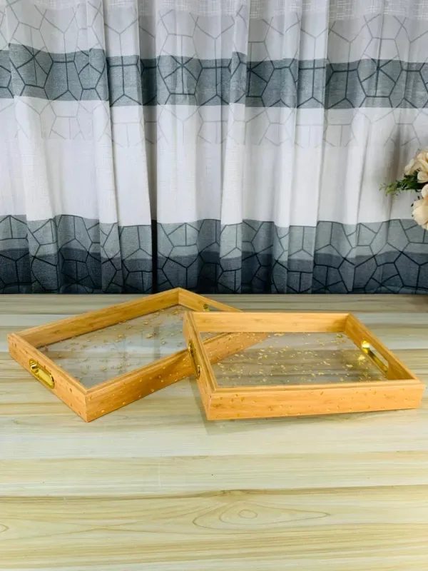 2pcs Set Acrylic Bembbo Serving Trey 01154