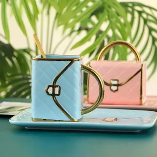 Ceramic Cup with Trey Bag Cp 08 01157
