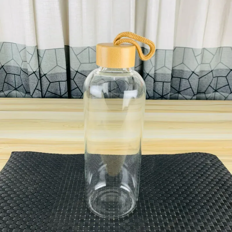 Wooden Lid Glas Bottle 00597