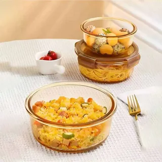 3pcs Golden Airtight Round Bati Set 01164