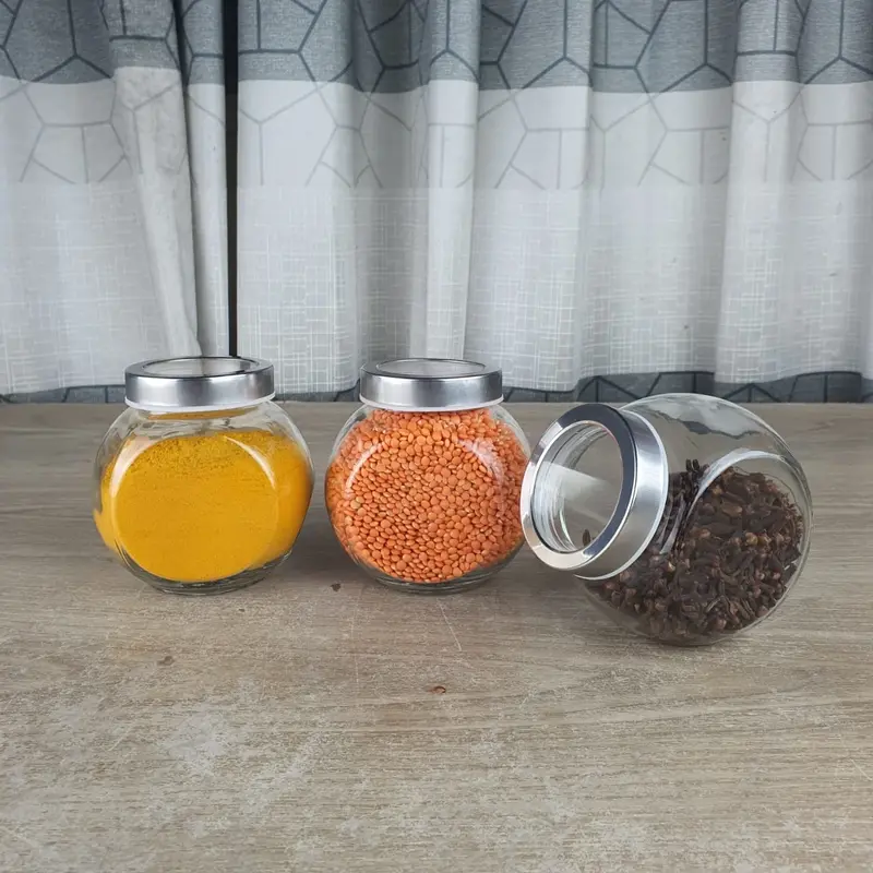 450ml 3Pcs Airtight Glass Jar 00478