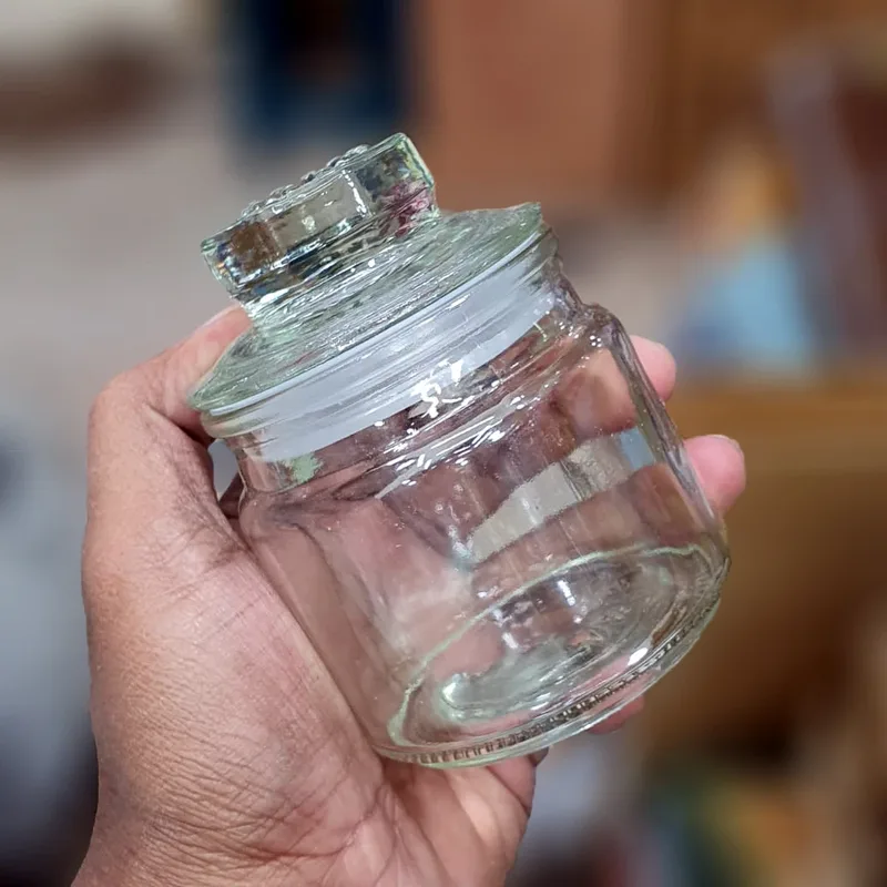 Airtight Glass Jar With Glass Lid 00612