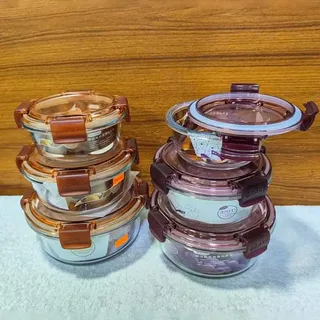 3pcs Round Airtight Bati Set 01242