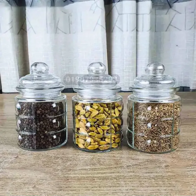 3pcs Airtight Glass jar 00609