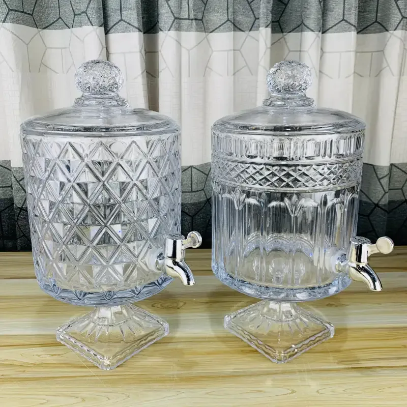 5 Liter Round Transparent Dispenser 01041