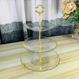 3 Layer Acrylic Cake Dish 01400