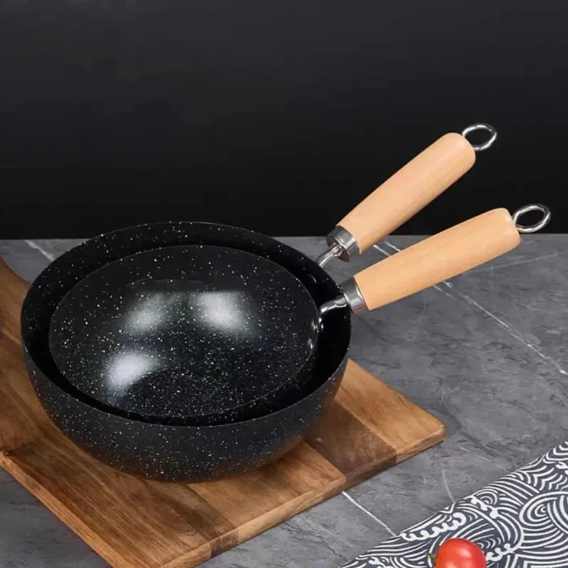 Non-Stick Milk Pan Wooden Handle 01224