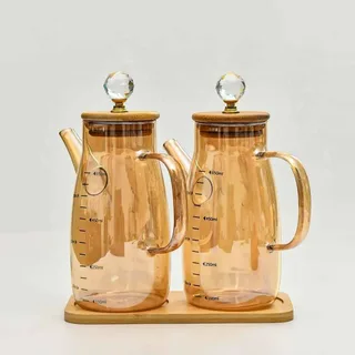 650ml 2pcs Oilpot with Stand 00976
