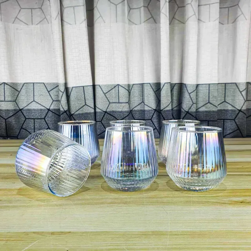 370ml Deli Glass Set ES-8138B 01403 Rainbow