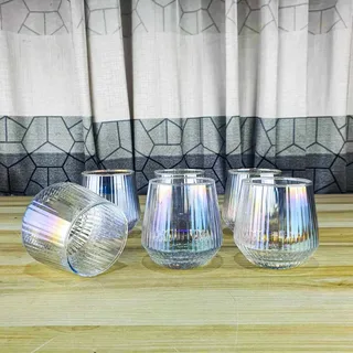 370ml Deli Glass Set ES-8138B 01403 Rainbow