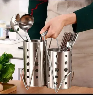 Stainless Steel Double Spoon Holder SKB 00720