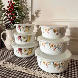 3 Pcs pyrex bati set with lid- SESB 00751