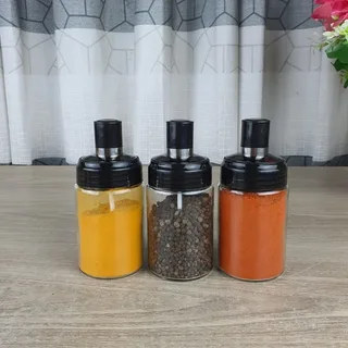 3Pcs Airtight Glass Jar Set With Spoon