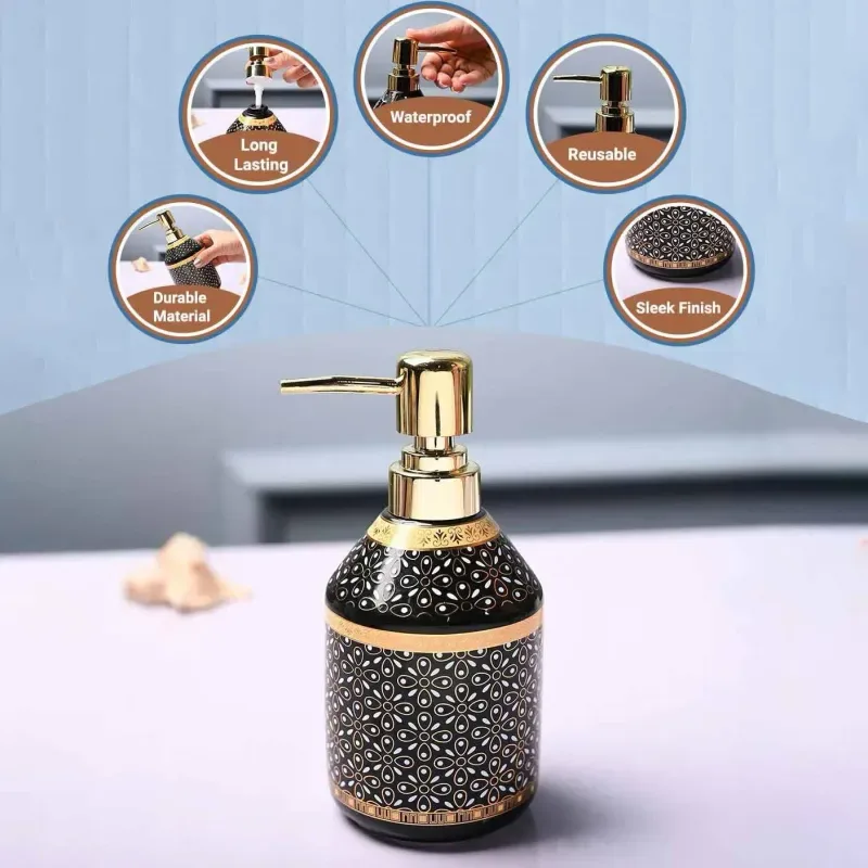 Ceramic Soap Dispenser Black 00851