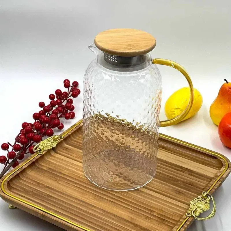 1.8 Liter Ice Design Jug with Wooden Lid 00863